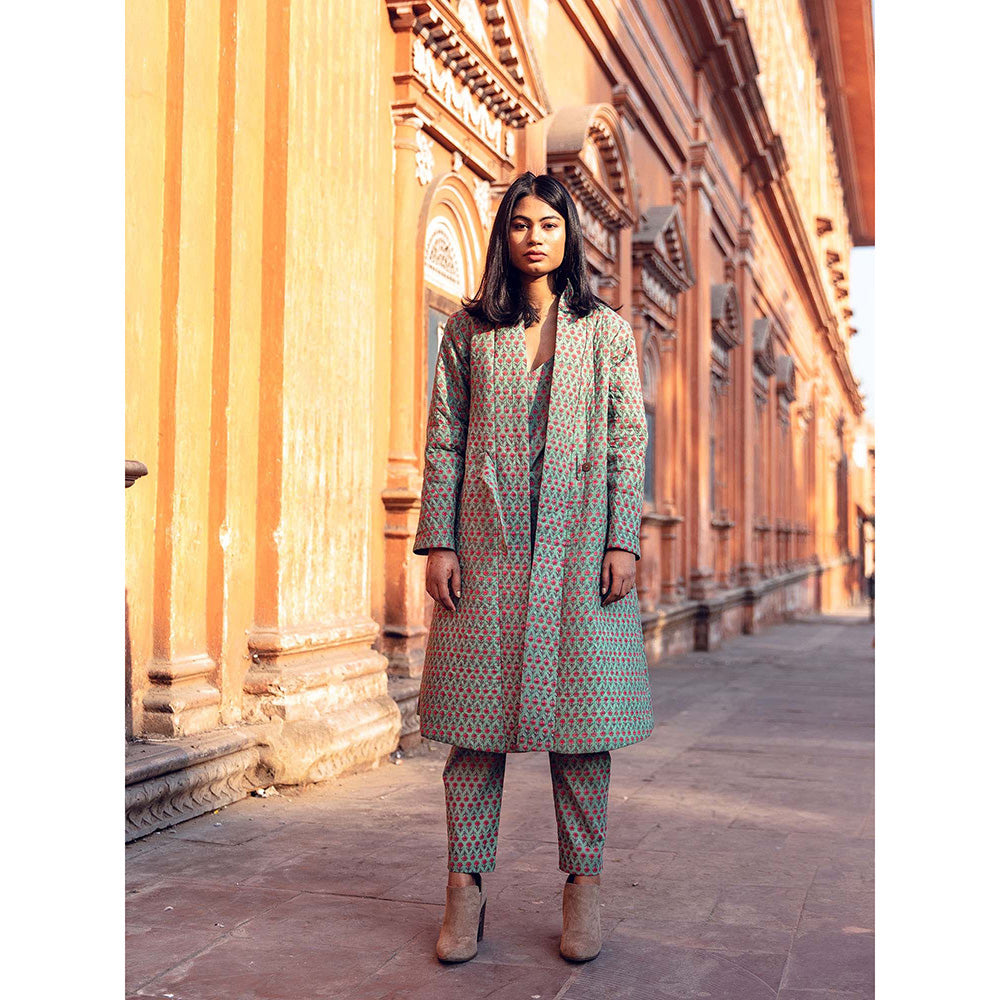 Gulabo Jaipur Kafia Green Co-ord (Set of 3)