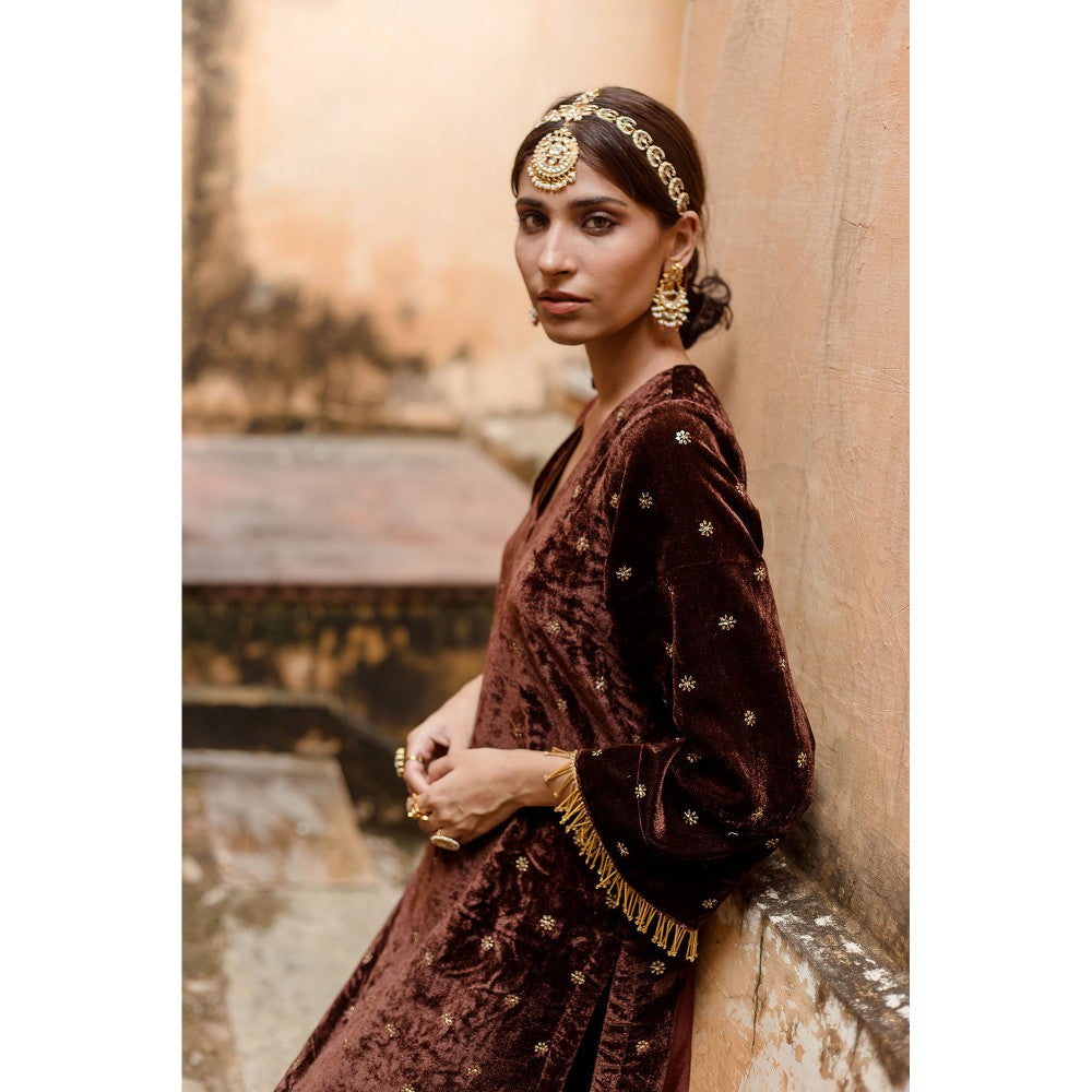 Gulabo Jaipur Chitra Brown Kurta (Set of 3)