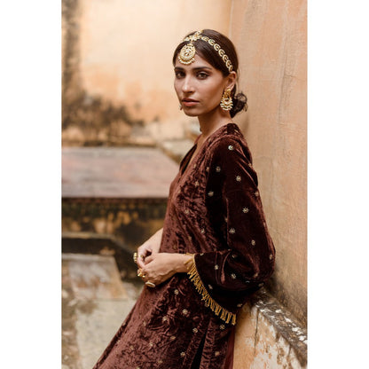 Gulabo Jaipur Chitra Brown Kurta (Set of 3)