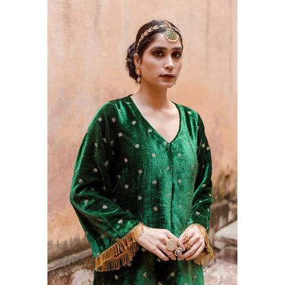 Gulabo Jaipur Chitra Green Kurta (Set of 3)