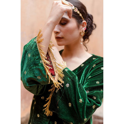 Gulabo Jaipur Chitra Green Kurta (Set of 3)