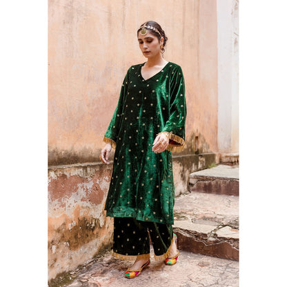 Gulabo Jaipur Chitra Green Kurta (Set of 3)