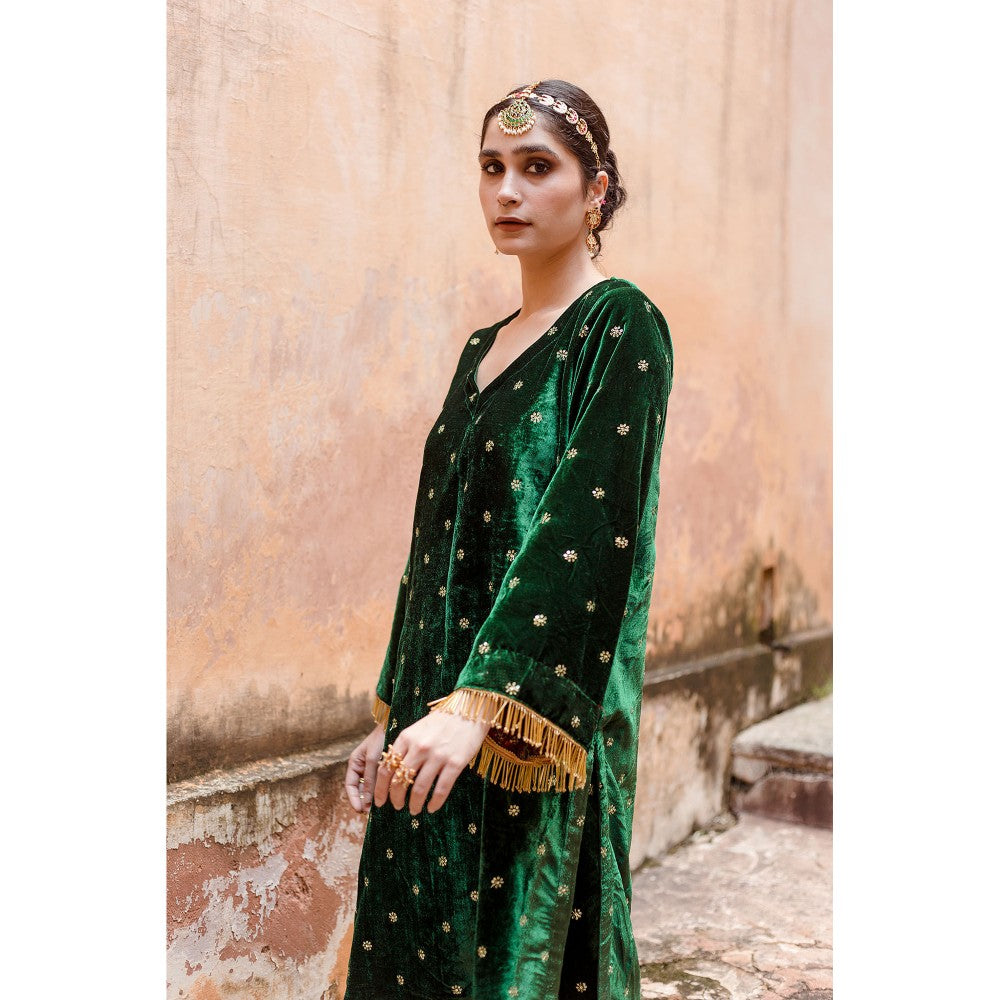 Gulabo Jaipur Chitra Green Kurta (Set of 3)