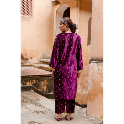 Gulabo Jaipur Chitra Purple Kurta (Set of 3)
