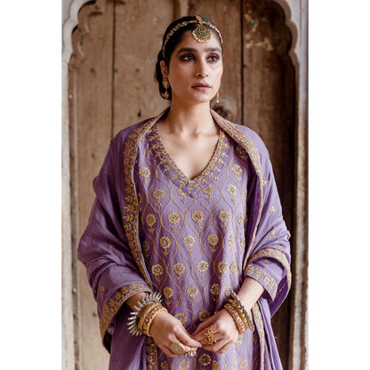 Gulabo Jaipur Sweta Purple Kurta (Set of 3)