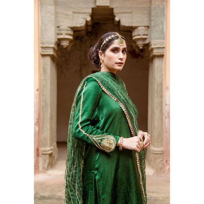 Gulabo Jaipur Laxmi Green Kurta (Set of 3)