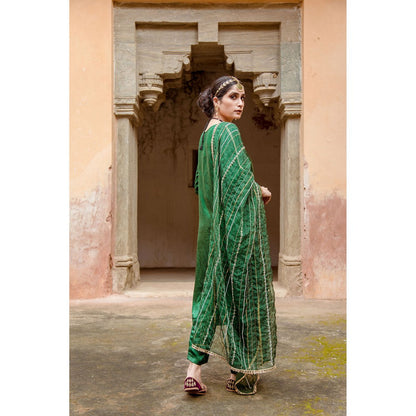 Gulabo Jaipur Laxmi Green Kurta (Set of 3)
