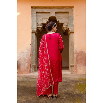 Gulabo Jaipur Laxmi Pink Kurta (Set of 3)