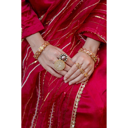 Gulabo Jaipur Laxmi Pink Kurta (Set of 3)