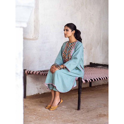 Gulabo Jaipur Arzu Sky Blue Kurta (Set of 2)