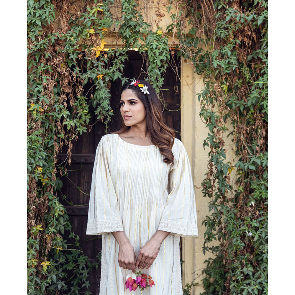 Gulabo Jaipur Maheep Off White Kurta (Set of 2)