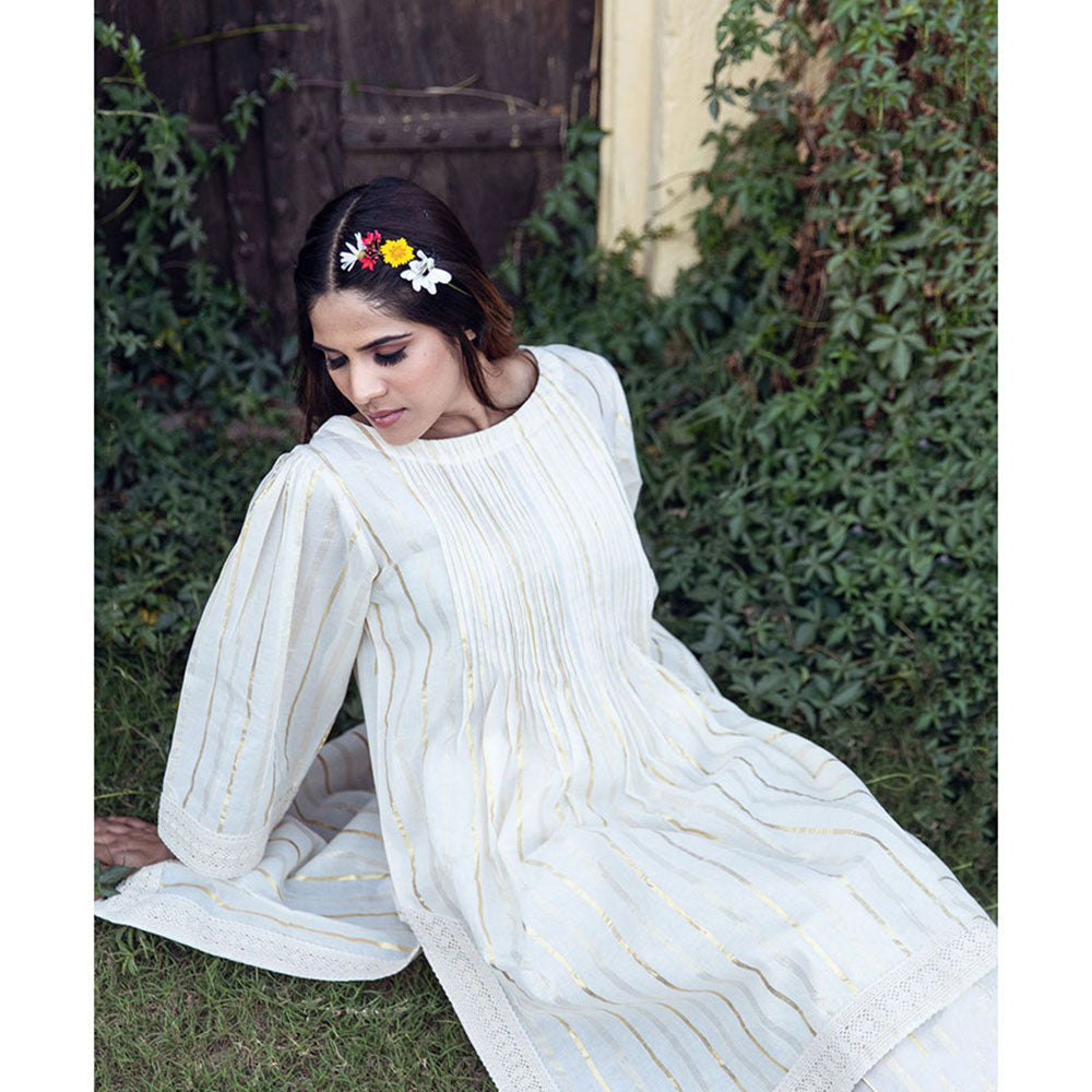 Gulabo Jaipur Maheep Off White Kurta (Set of 2)
