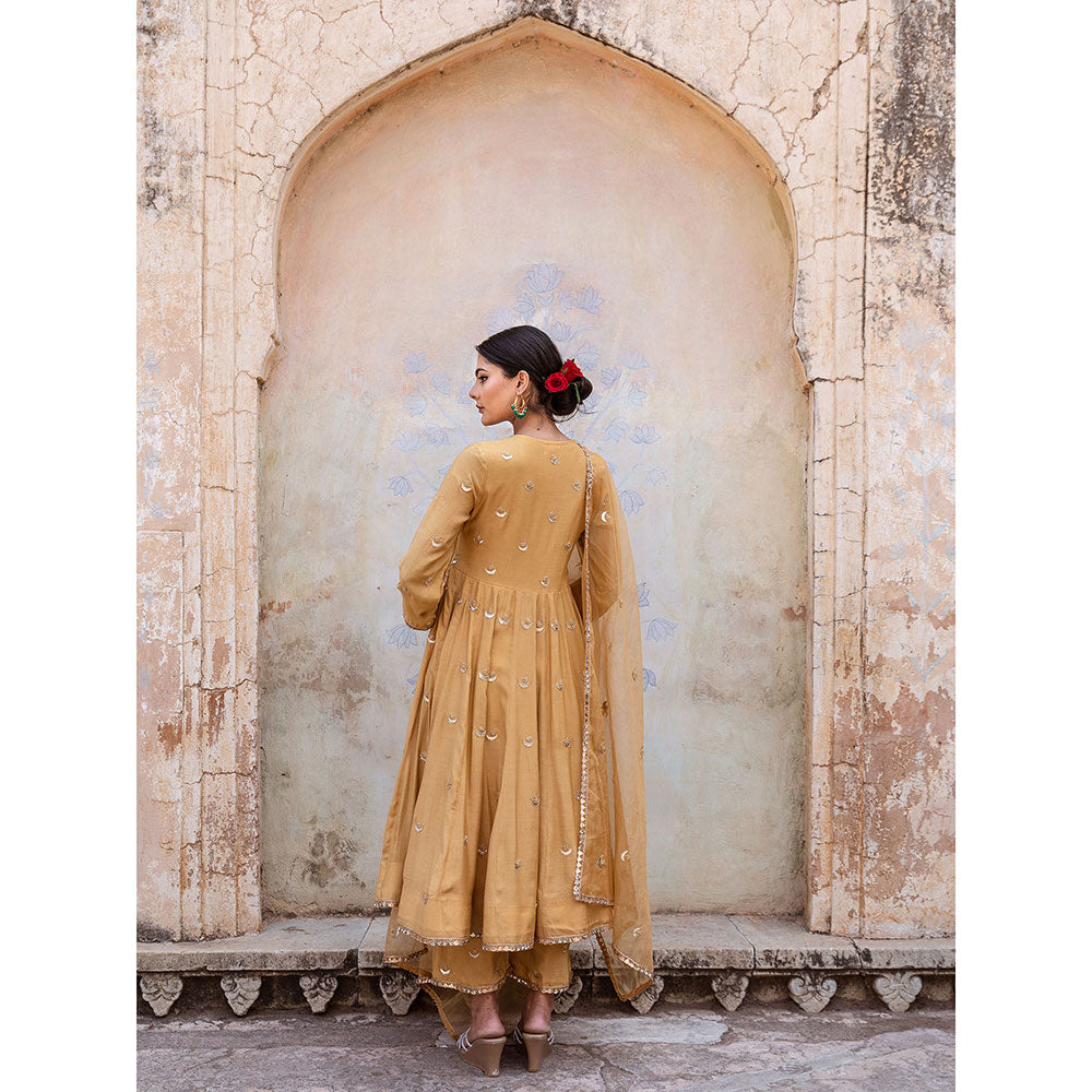Gulabo Jaipur Chandni Beige Kurta (Set of 3)