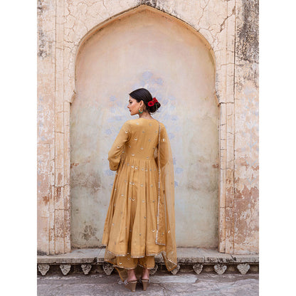 Gulabo Jaipur Chandni Beige Kurta (Set of 3)