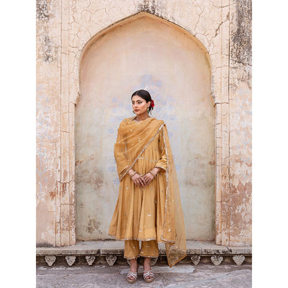 Gulabo Jaipur Chandni Beige Kurta (Set of 3)