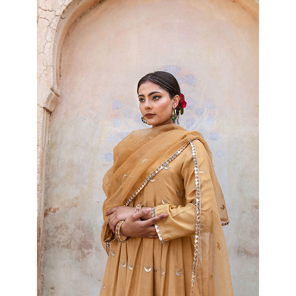 Gulabo Jaipur Chandni Beige Kurta (Set of 3)