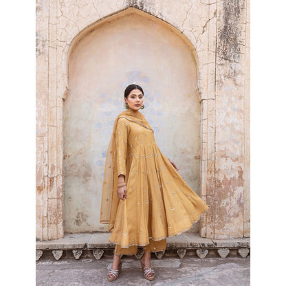 Gulabo Jaipur Chandni Beige Kurta (Set of 3)