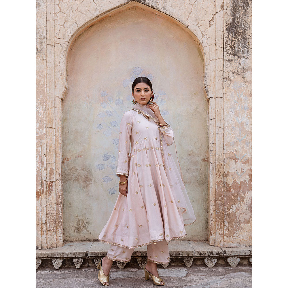 Gulabo Jaipur Chandni Pink Kurta (Set of 3)