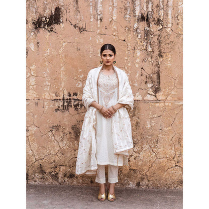 Gulabo Jaipur Emira Off White Kurta (Set of 3)
