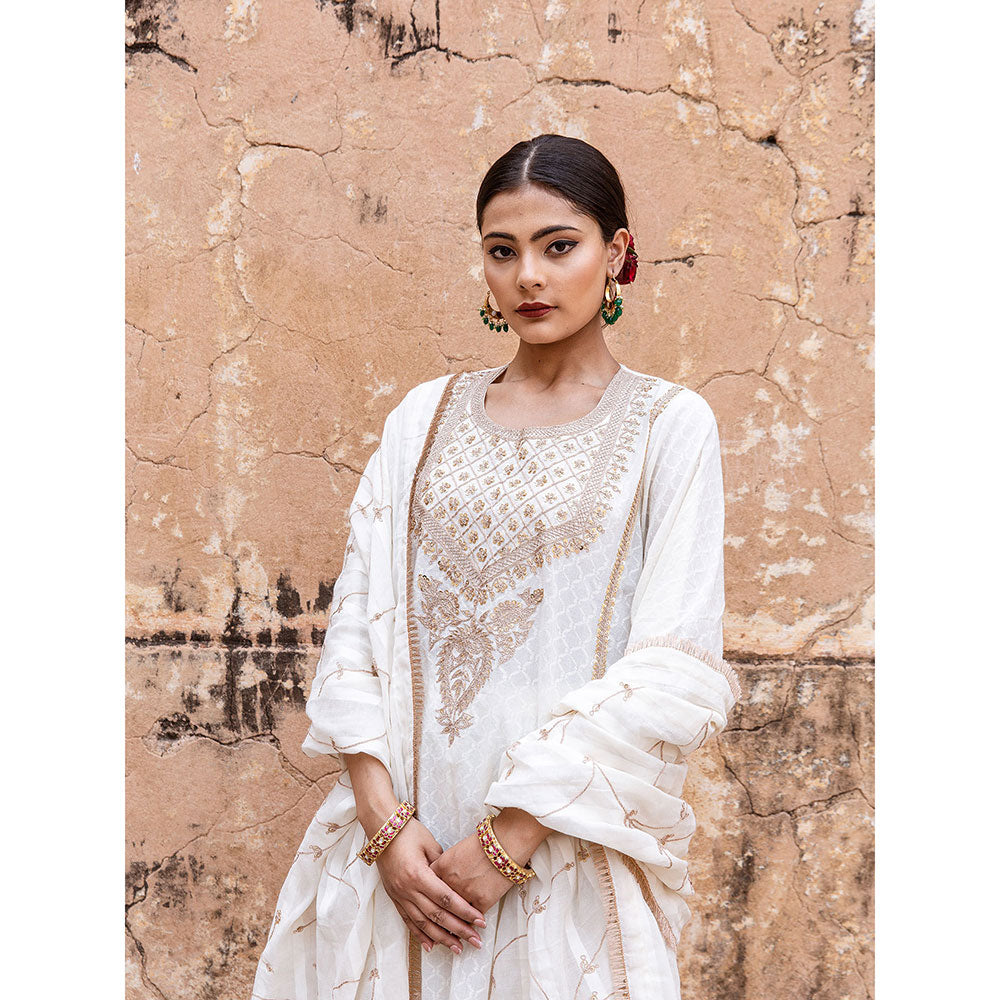 Gulabo Jaipur Emira Off White Kurta (Set of 3)