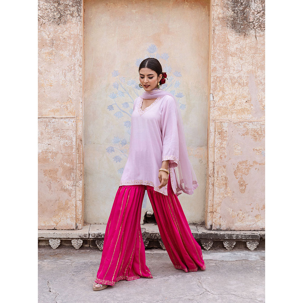 Gulabo Jaipur Umrao Pink Sharara (Set of 3)