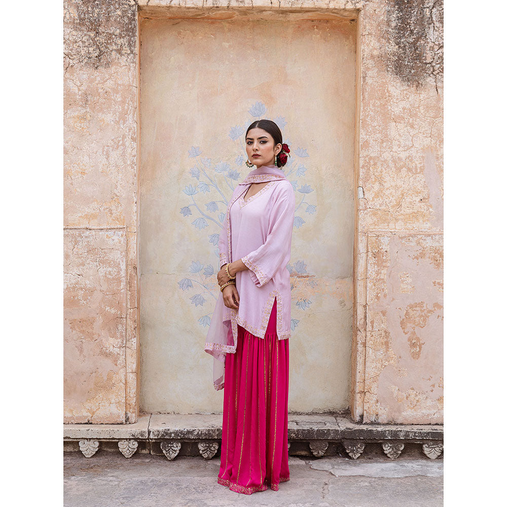 Gulabo Jaipur Umrao Pink Sharara (Set of 3)