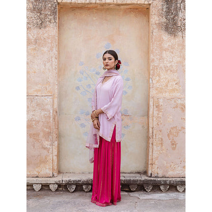 Gulabo Jaipur Umrao Pink Sharara (Set of 3)
