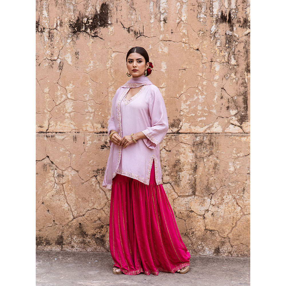 Gulabo Jaipur Umrao Pink Sharara (Set of 3)