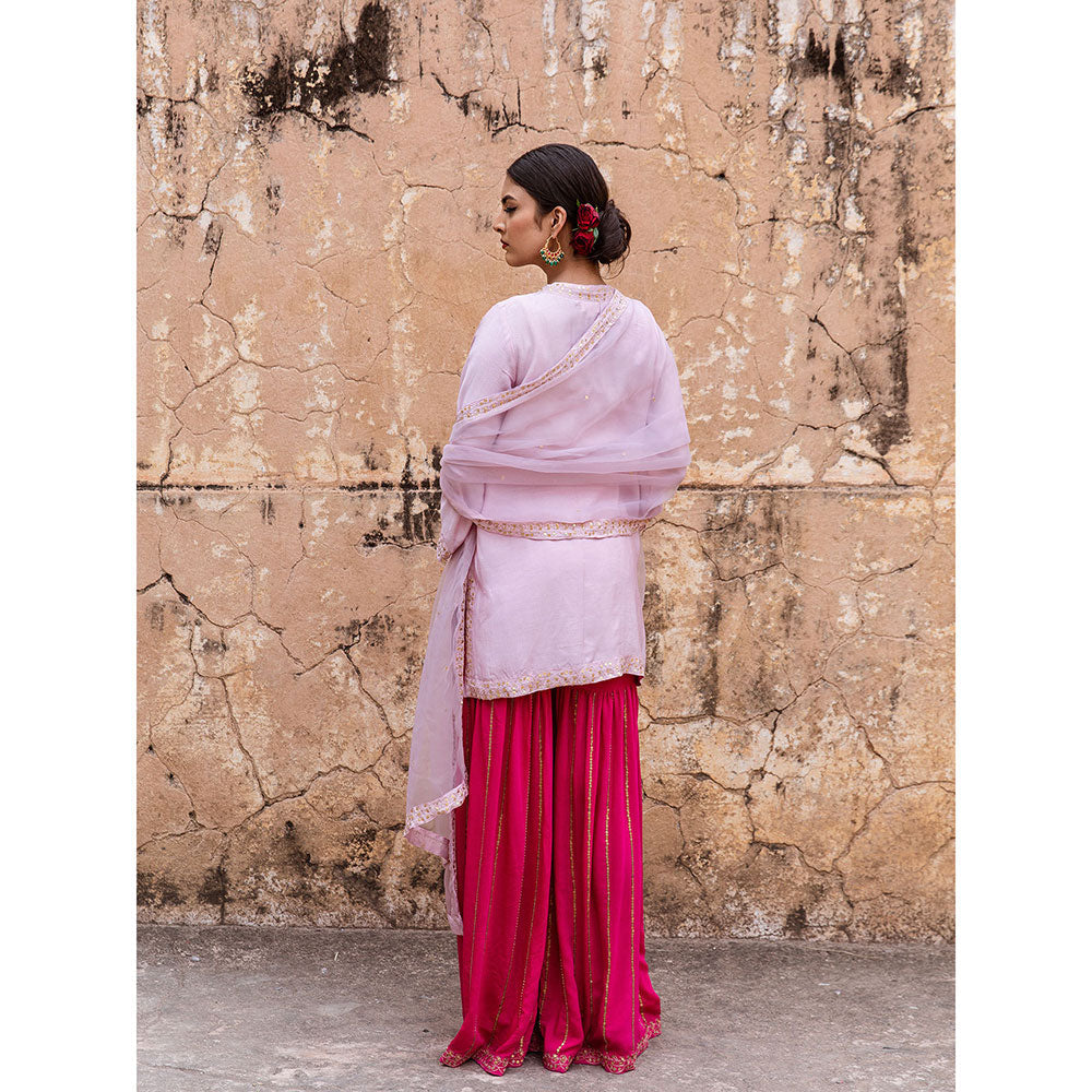 Gulabo Jaipur Umrao Pink Sharara (Set of 3)