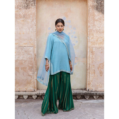 Gulabo Jaipur Umrao Sky Sharara (Set of 3)