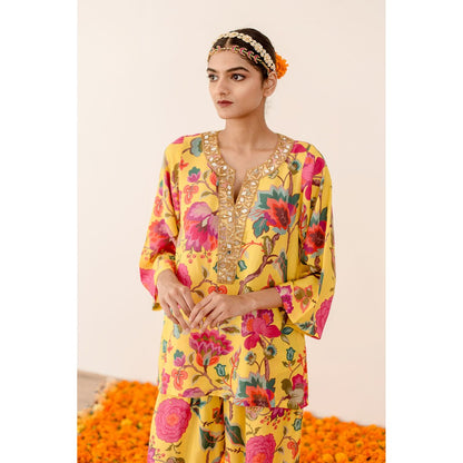 Gulabo Jaipur Rain Yellow Top with Pants Co-ord (Set of 2)