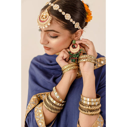 Gulabo Jaipur Kalista Blue Straight Kurta with Pant  (Set of 3)