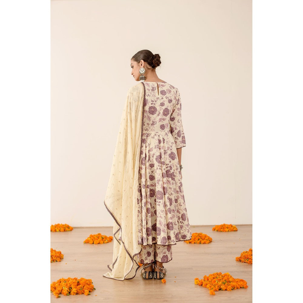 Gulabo Jaipur Sonam Purple Anarkali (Set of 3)
