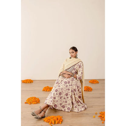 Gulabo Jaipur Sonam Purple Anarkali (Set of 3)