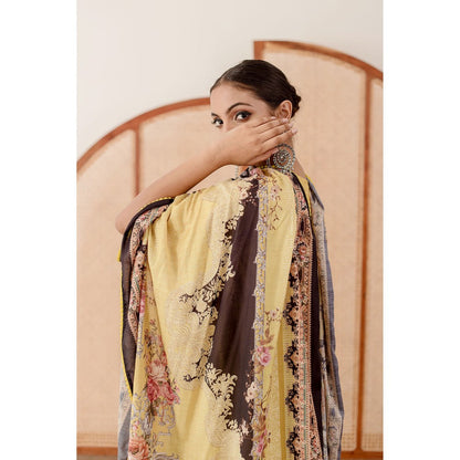 Gulabo Jaipur Zara Yellow Straight Kurta with Pant  (Set of 3)
