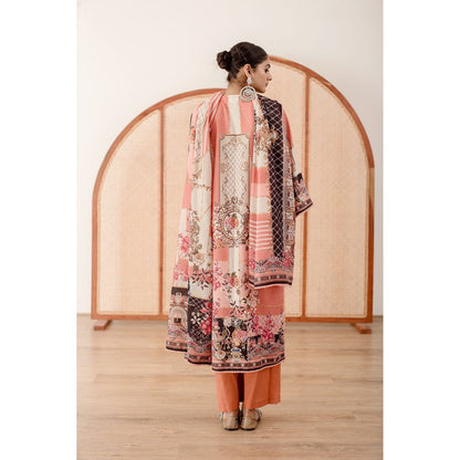 Gulabo Jaipur Zara Peach Straight Kurta with Pant  (Set of 3)