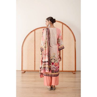Gulabo Jaipur Zara Peach Straight Kurta with Pant  (Set of 3)