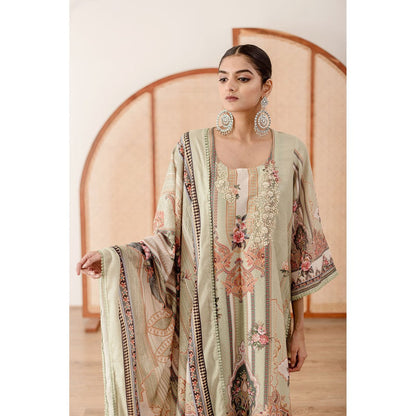 Gulabo Jaipur Zara Mint Straight Kurta with Pant  (Set of 3)