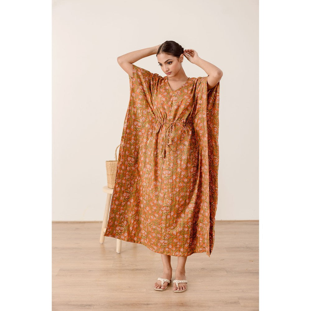 Gulabo Jaipur Taru Orange Kaftan