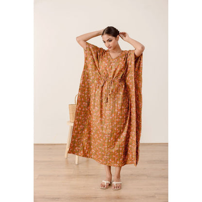 Gulabo Jaipur Taru Orange Kaftan