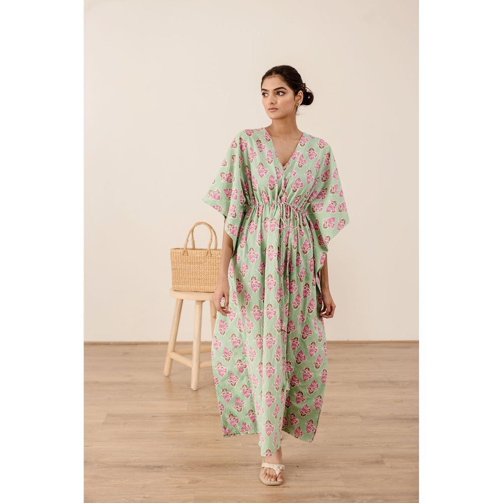 Gulabo Jaipur Taru Mint Green Kaftan