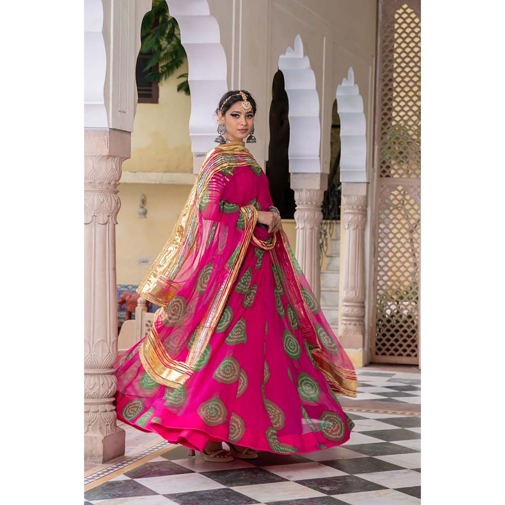 Gulabo Jaipur Chanchal Pink Lehenga (Set of 3)