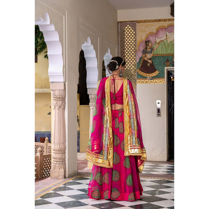 Gulabo Jaipur Chanchal Pink Lehenga (Set of 3)