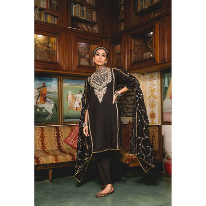 Gulabo Jaipur Emira Black Kurta (Set of 3)