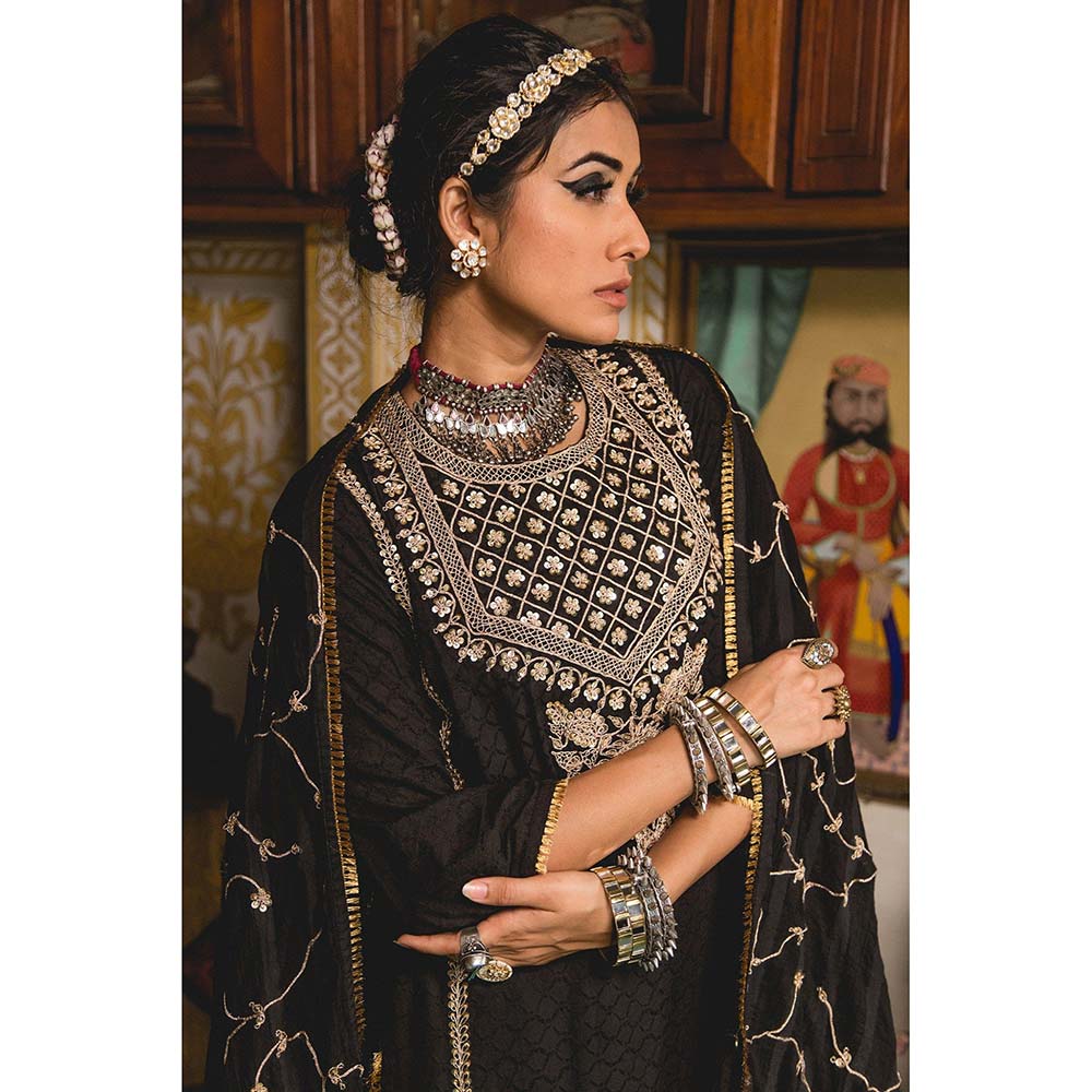 Gulabo Jaipur Emira Black Kurta (Set of 3)
