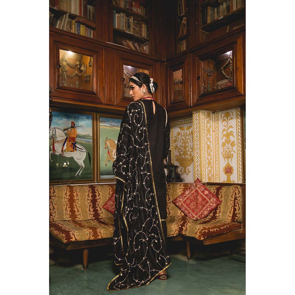 Gulabo Jaipur Emira Black Kurta (Set of 3)