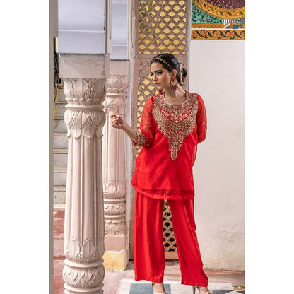 Gulabo Jaipur Zifa Red Co-ord (Set of 2)