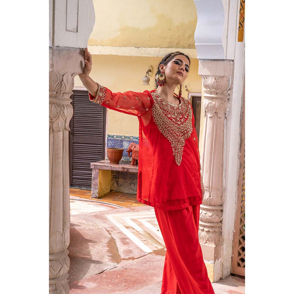 Gulabo Jaipur Zifa Red Co-ord (Set of 2)