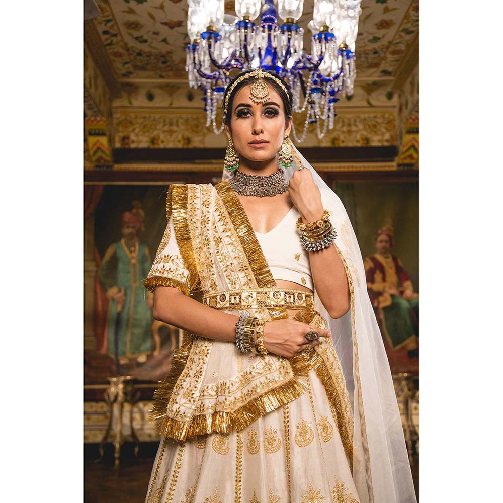 Gulabo Jaipur Gulnoor Lehenga (Set of 4)