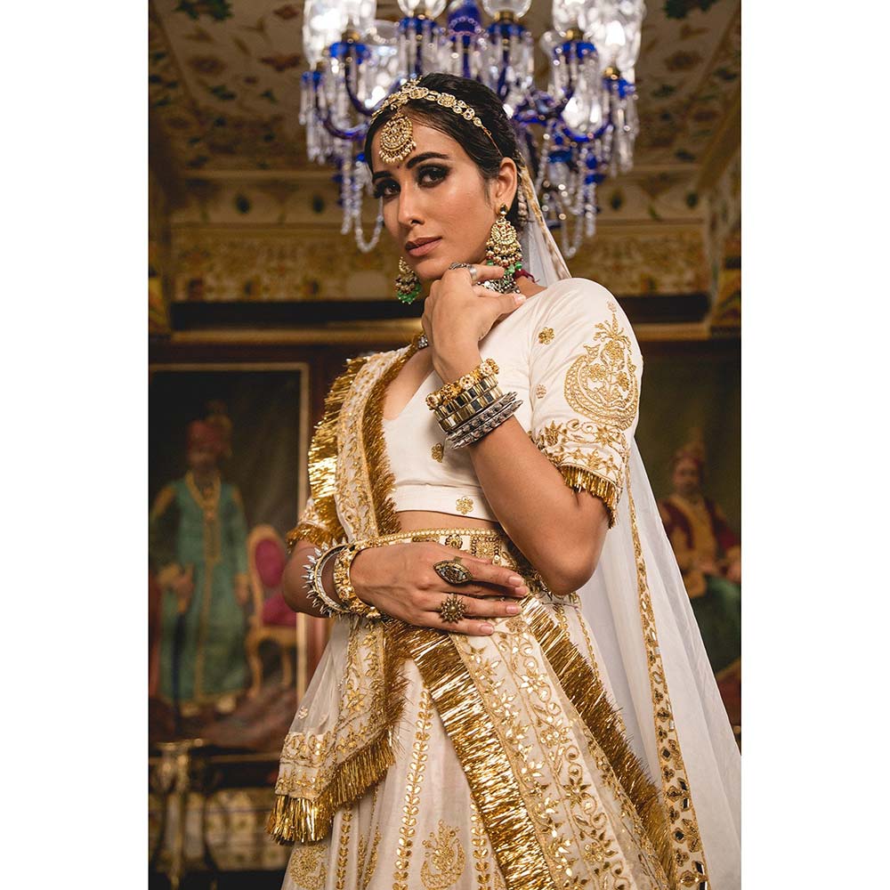 Gulabo Jaipur Gulnoor Lehenga (Set of 4)